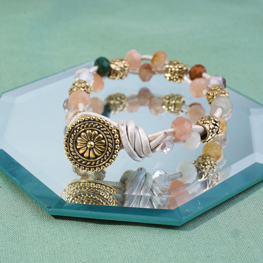 DIY Fall Flowers & Gems Bracelet - Goody Beads