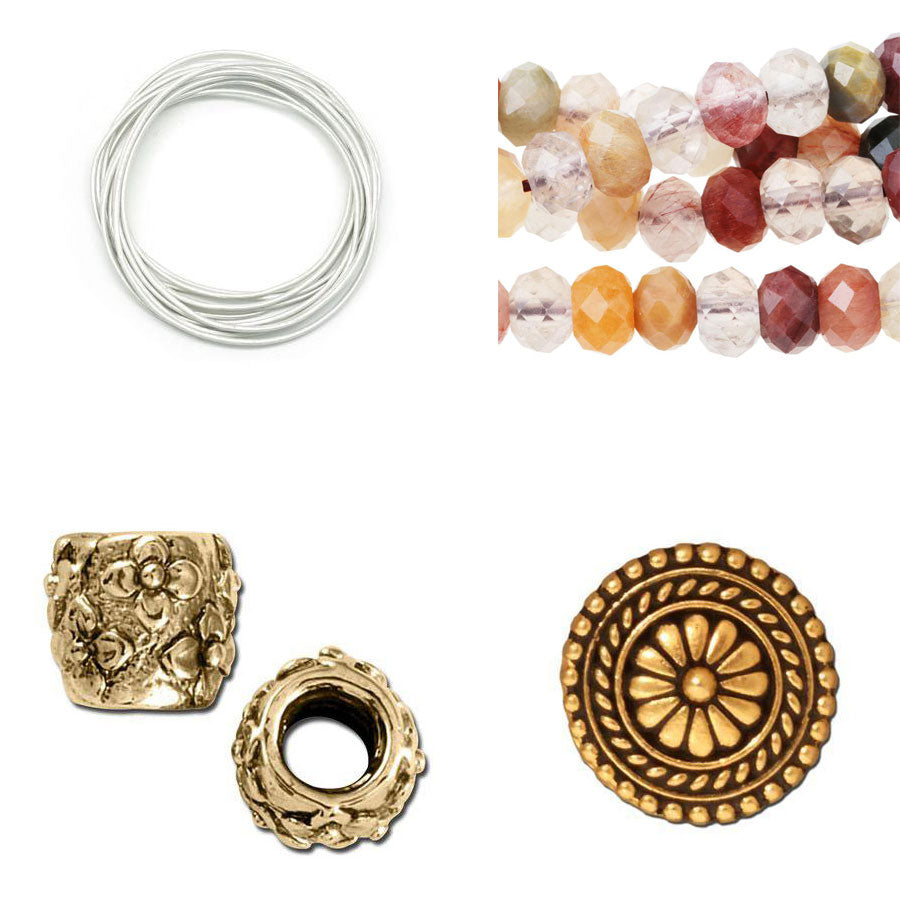 DIY Fall Flowers & Gems Bracelet - Goody Beads