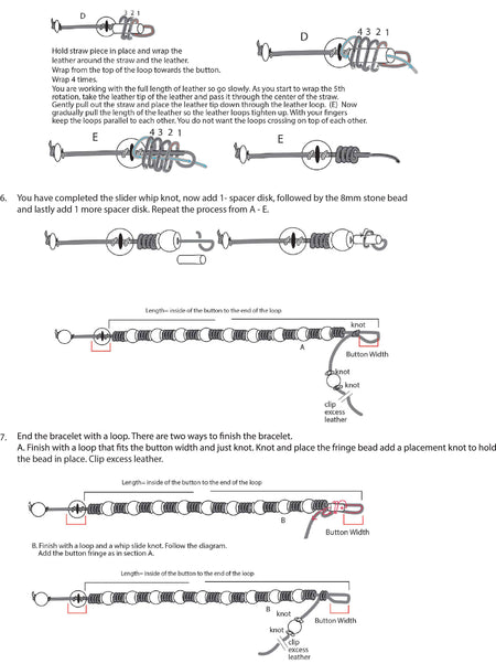 DIY Leather Whip Slide Knot & Gemstone Bracelet  - Blood Stone - Goody Beads