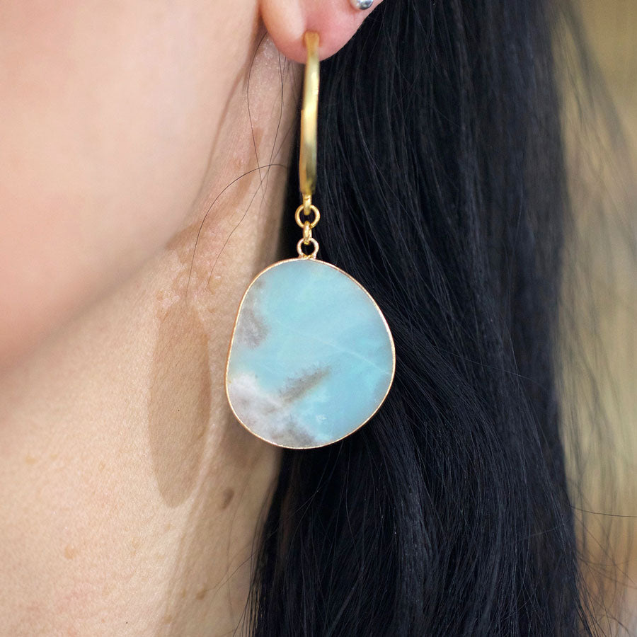 DIY A Little Slice of Heaven Gold and Amazonite Earrings - Goody Beads