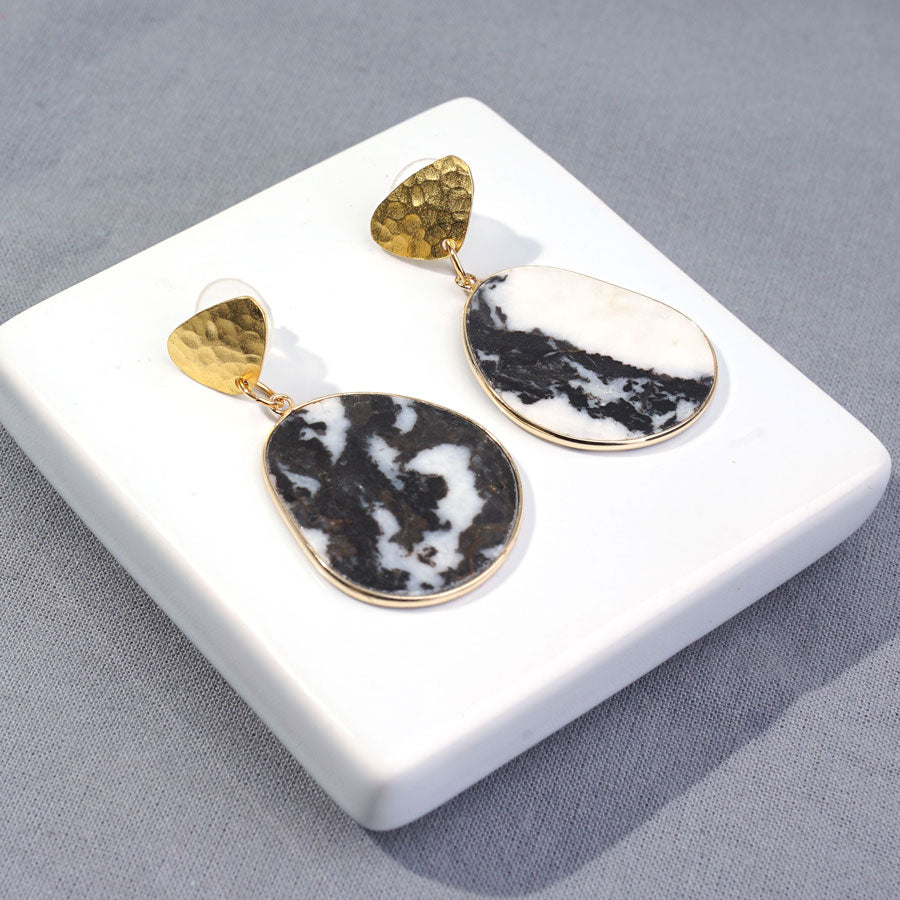 DIY Safari Glam Gold and Mexican Zebra Jasper Earrings - Goody Beads