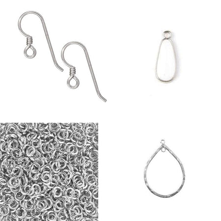 INSTRUCTIONS for DIY Double Delight Teardrop Charm Earrings - Silver - Goody Beads