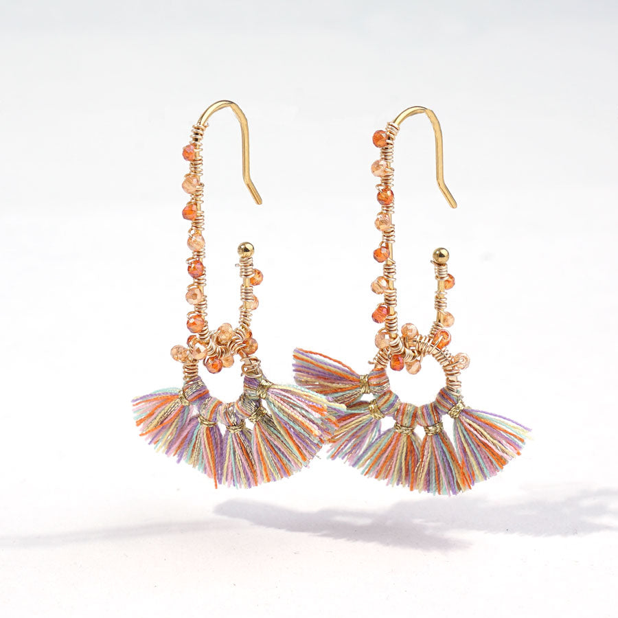 INSTRUCTIONS for DIY Coral Sorbet Tassel Earrings - Goody Beads