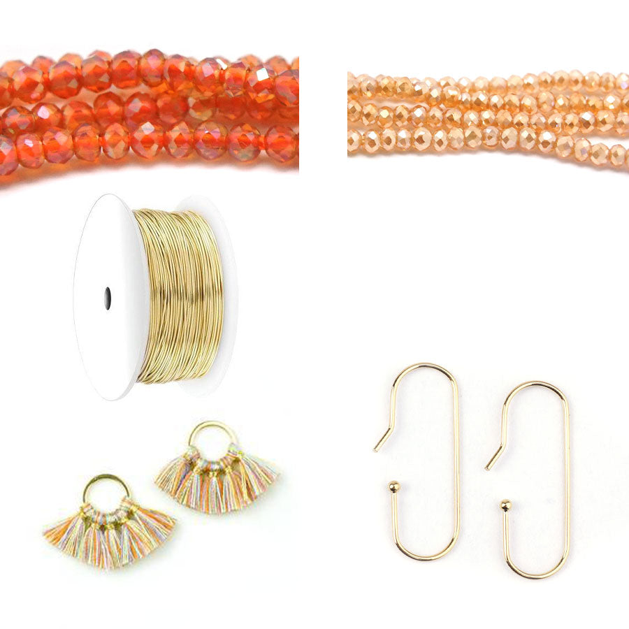 INSTRUCTIONS for DIY Coral Sorbet Tassel Earrings - Goody Beads