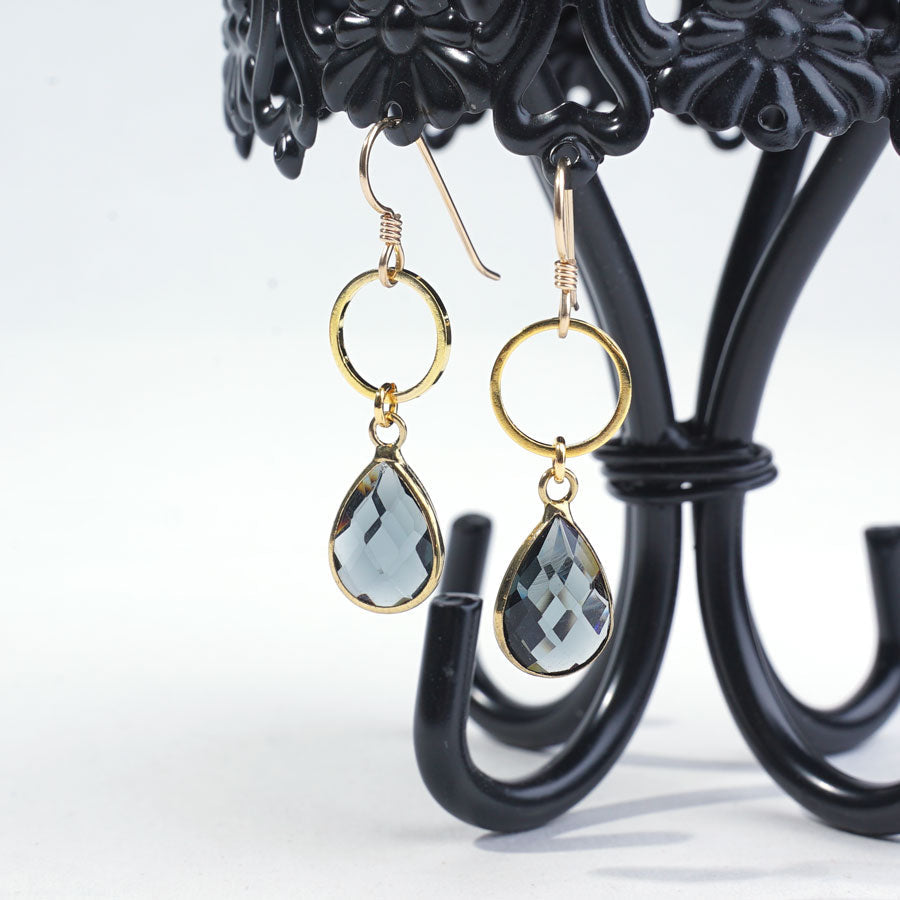 INSTRUCTIONS for DIY Charm Me Sweetly Earrings - Black and Gold Teardrop - Goody Beads