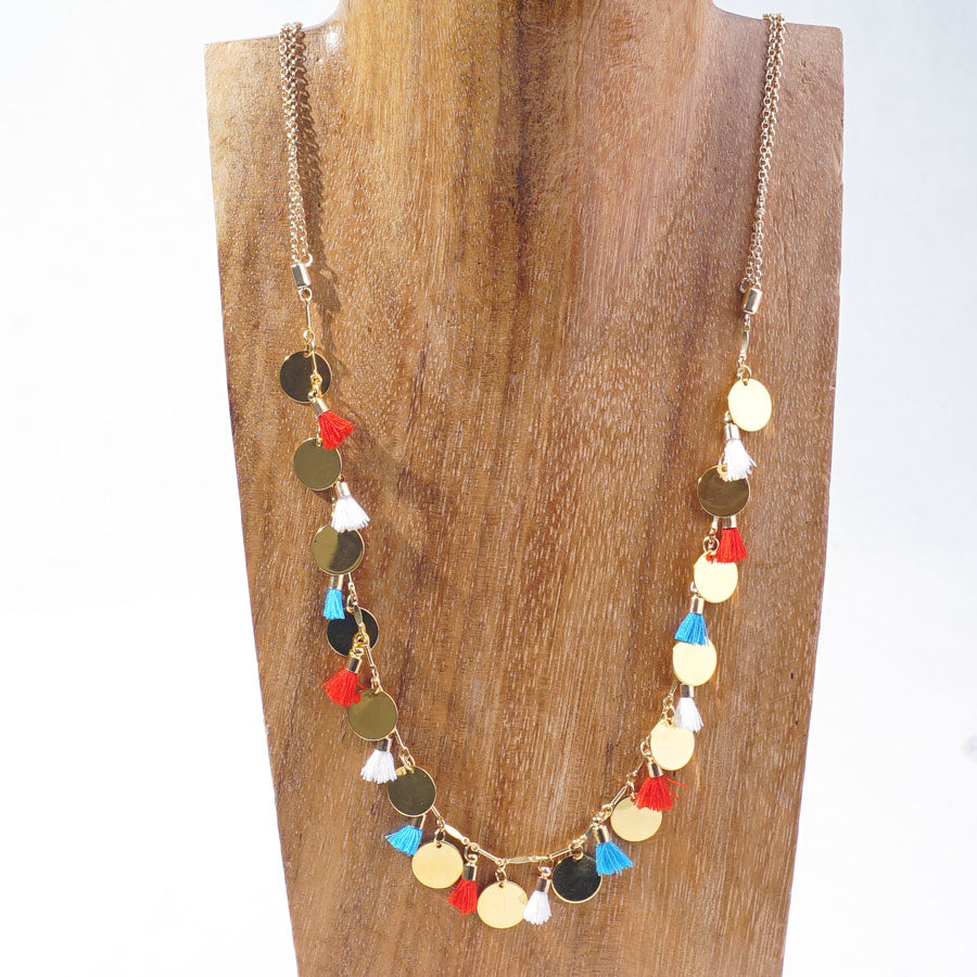 DIY Patriotic Golden Glamor Tassel Necklace - Goody Beads