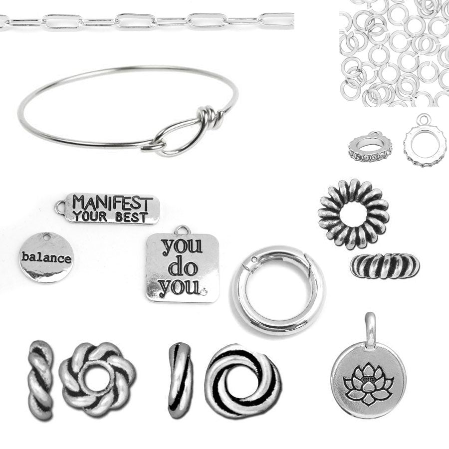 INSTRUCTIONS for DIY PowHERful Bracelet and Necklace Duo - Silver - Goody Beads