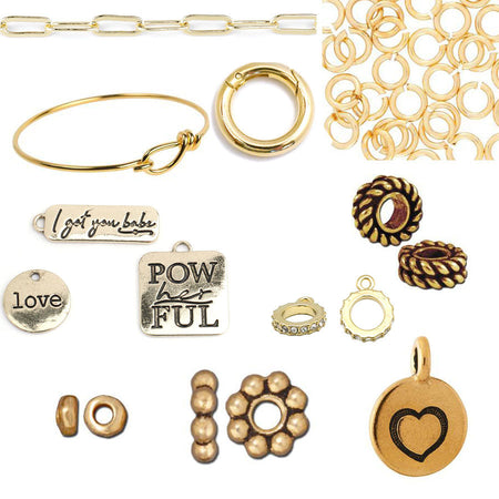 INSTRUCTIONS for DIY PowHERful Bracelet and Necklace Duo - Gold - Goody Beads