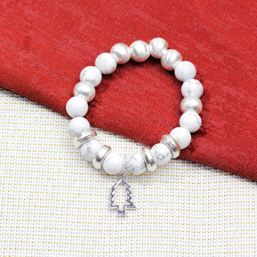 INSTRUCTIONS for DIY Frosty Howlite Stretch Bracelet - Goody Beads