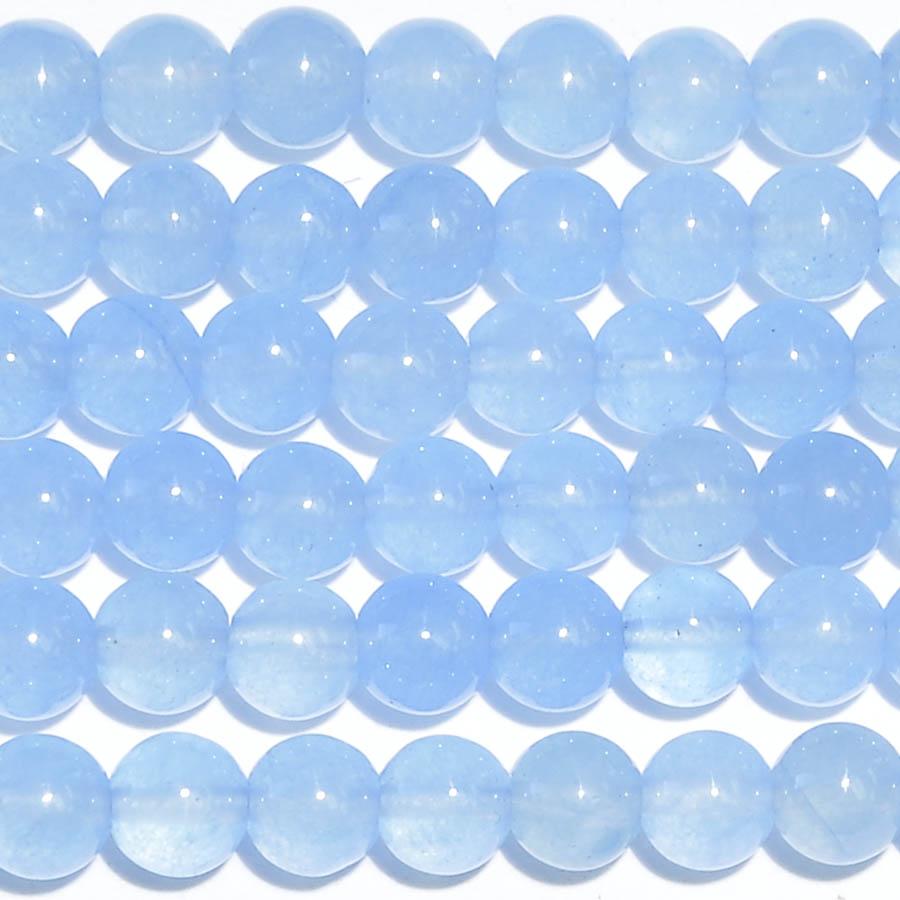 Jade Periwinkle Blue 6mm Round - Goody Beads