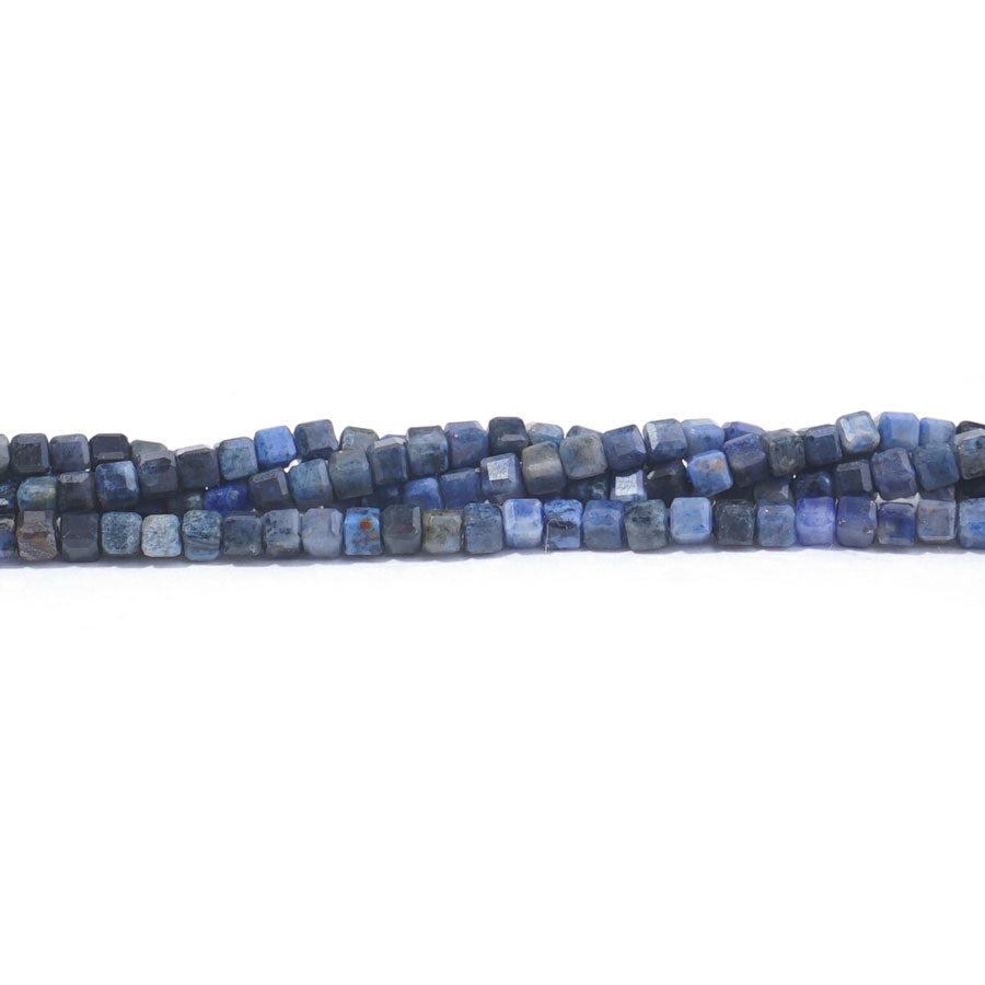 Dumortierite 2mm Cube Table Cut A Grade - 15-16 Inch - Goody Beads