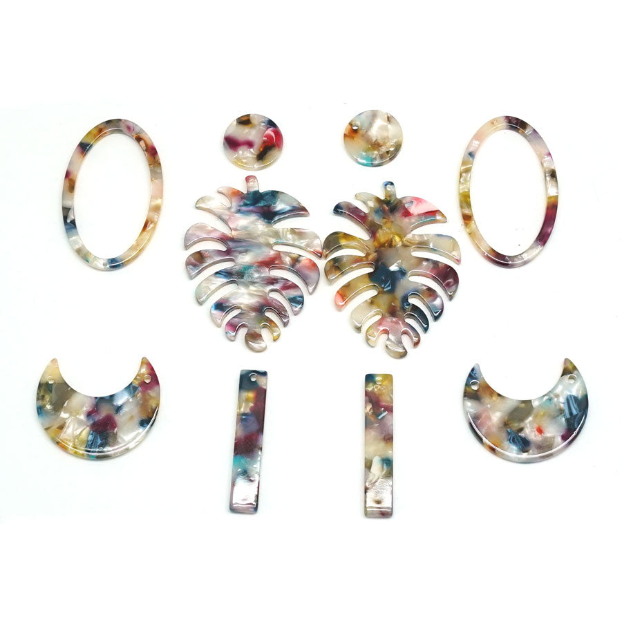 Exclusive Acetate Summer Bundle - Multi with White - Goody Beads