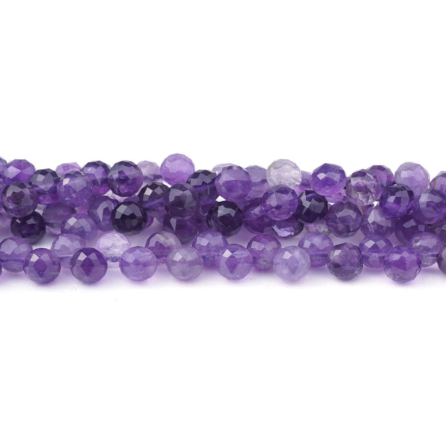 Dog Teeth Amethyst 6mm Tear Drop Diamond Cut - 15-16 Inch - Goody Beads