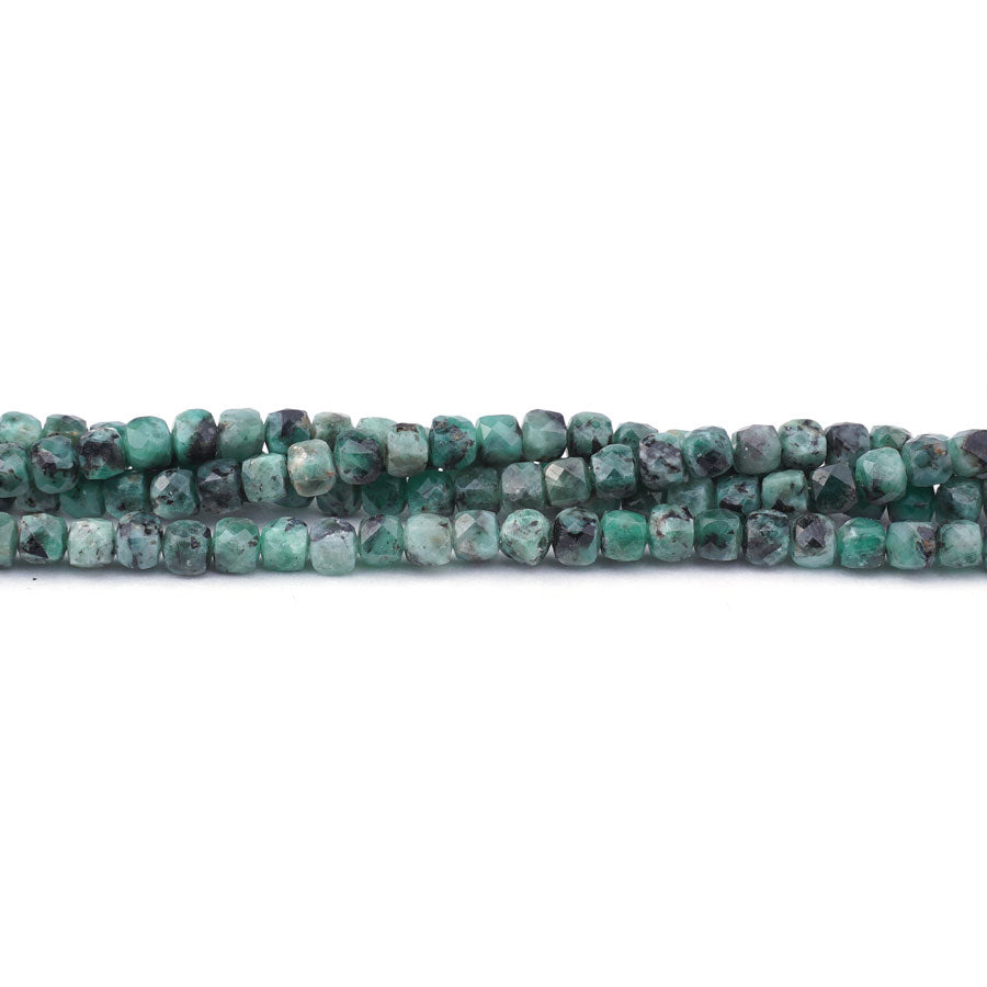 4mm Emerald Cube Faceted - Limited Editions - Goody Beads