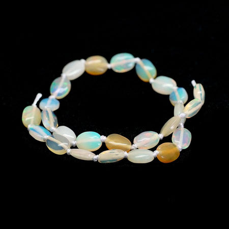 Ethiopian Opal Knotted 4x6-5x7mm Oval - 8 Inch - Goody Beads