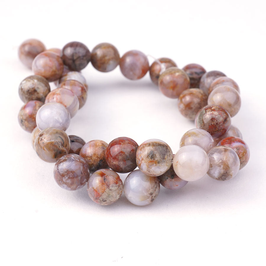 Fire Agate 10mm Round - 15-16 Inch - Goody Beads