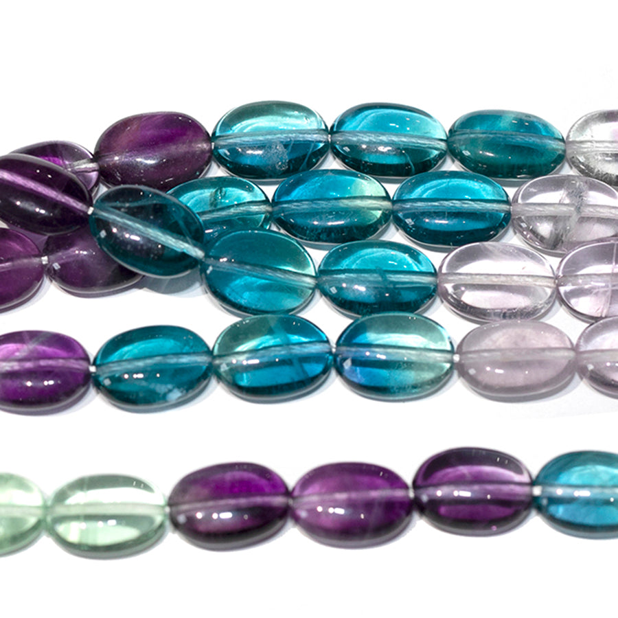 Fluorite Banded 10x14 Oval 8-Inch - Goody Beads