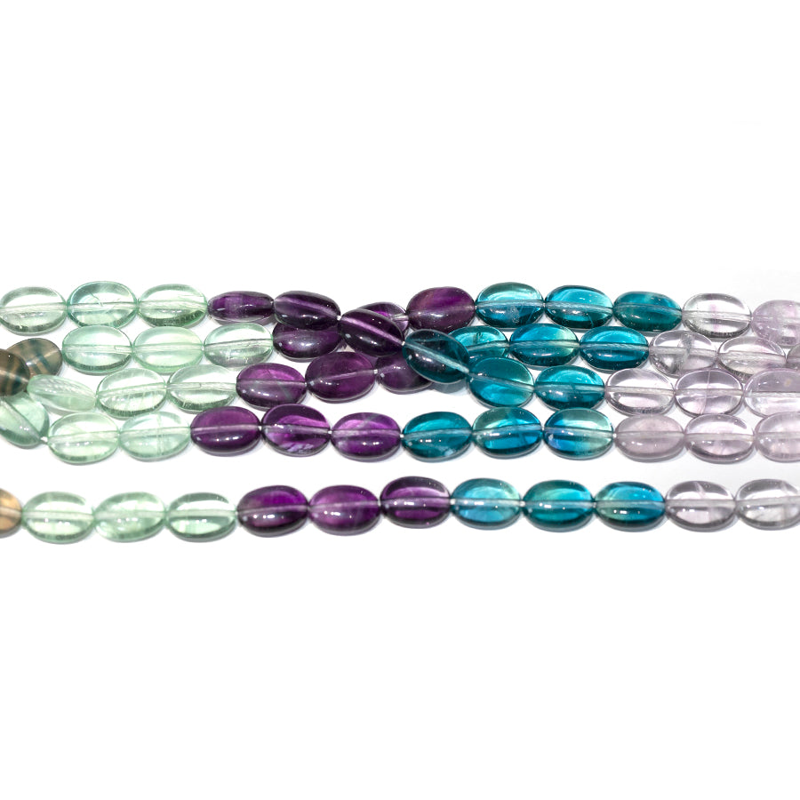 Fluorite Banded 10x14 Oval 8-Inch - Goody Beads