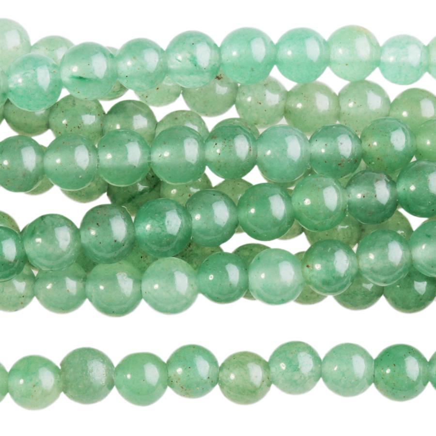 Green Aventurine (AAA) 4mm Round 8-Inch - Goody Beads