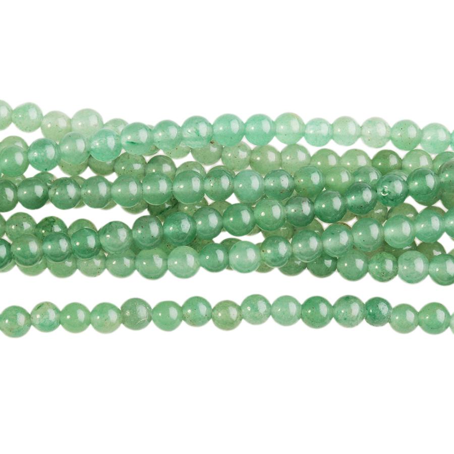 Green Aventurine (AAA) 4mm Round 8-Inch - Goody Beads