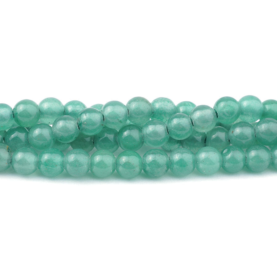 Green Aventurine 6mm Round Large Hole - Large Hole Beads - Goody Beads