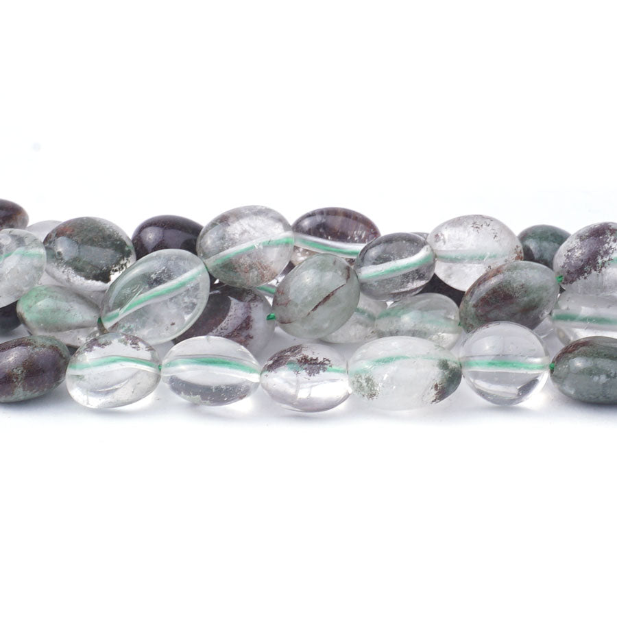 Green Lodalite Quartz 10-12X12-15mm Pebble A Grade - Limited Editions - Goody Beads