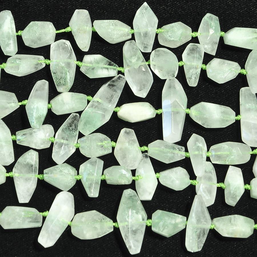 Green Phantom Quartz 8x12-22 Faceted Simple Cut Nugget