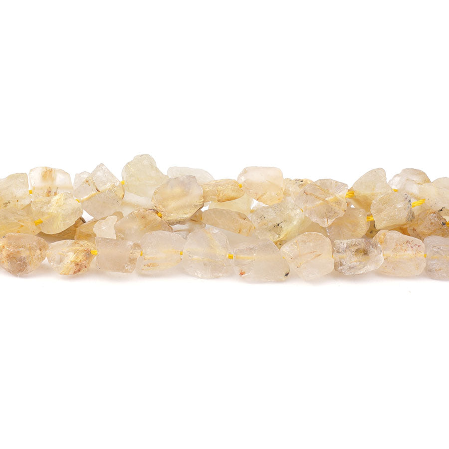 Gold Rutilated Quartz 5X7mm-8X10mm Rough Nugget - Limited Editions - Goody Beads