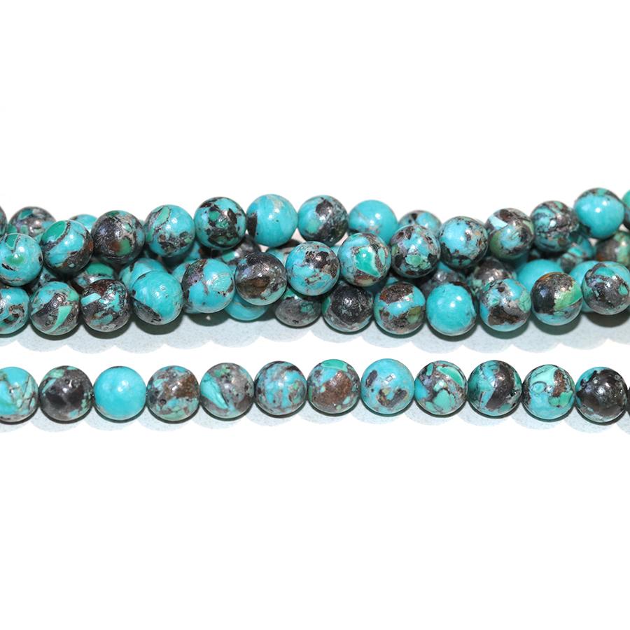 Hubei Turquoise 8mm Round 15-16 Inch