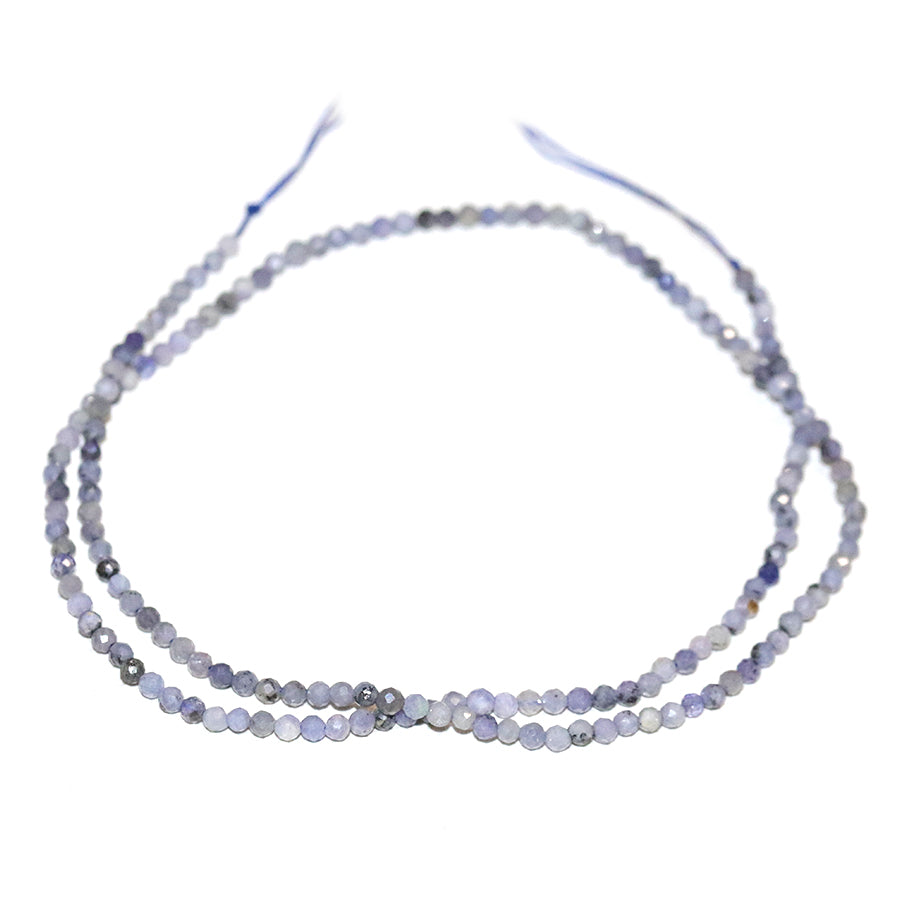 Tanzanite Faceted 3mm Round - 15-16 Inch - Goody Beads