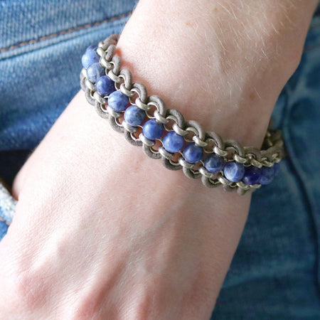 DAKOTA Sunset Dumortierite Bracelet Kit From Diakonos Designs - Goody Beads