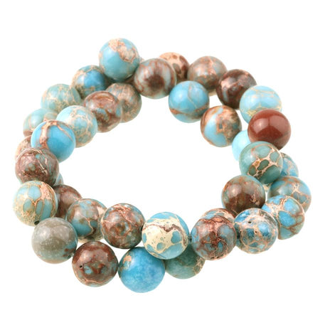 Blue Impression Jasper (dyed) 10mm Round 15-16"