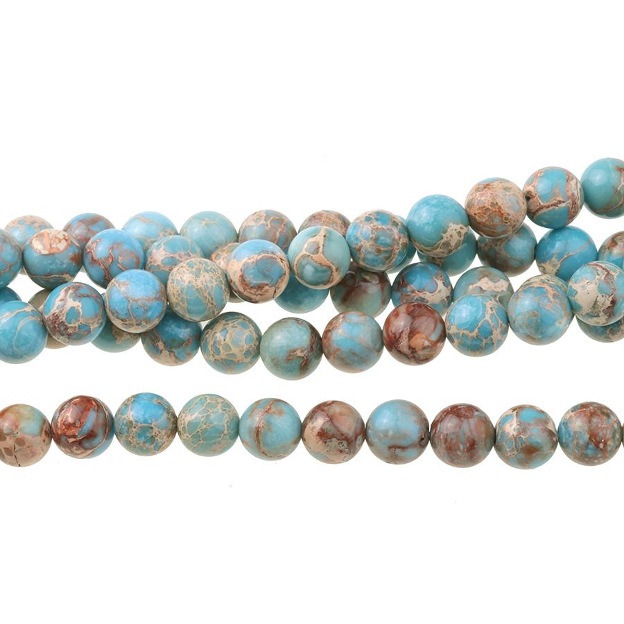 Blue Impression Jasper (dyed) 10mm Round 15-16"