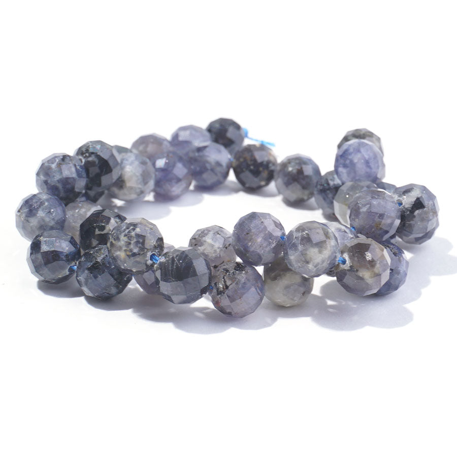 Iolite 10mm Round Faceted A Grade - 15-16 Inch - Goody Beads