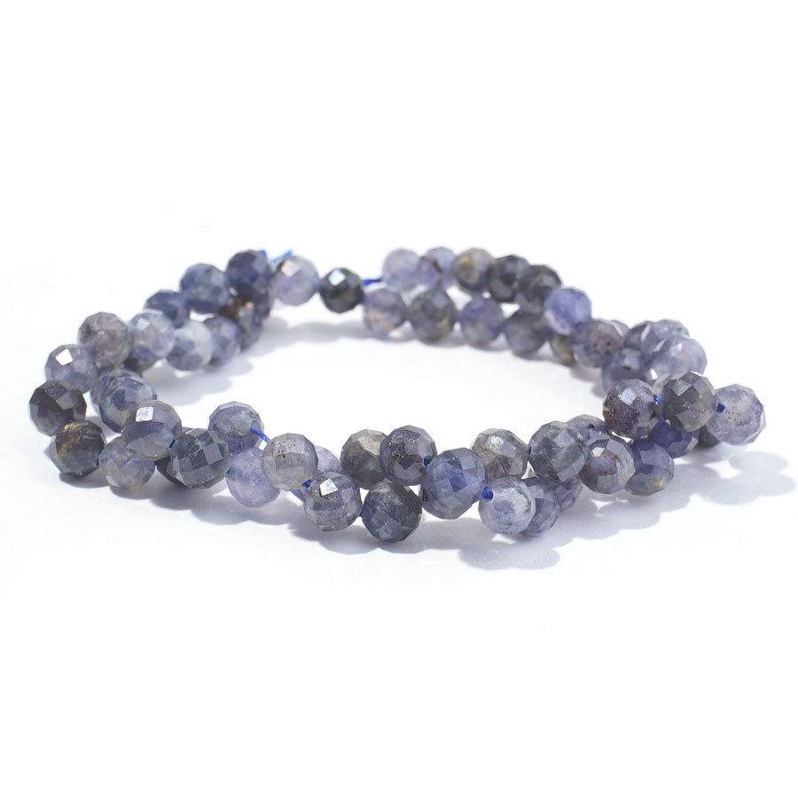 Iolite 6mm Round Faceted A Grade - 15-16 Inch - Goody Beads