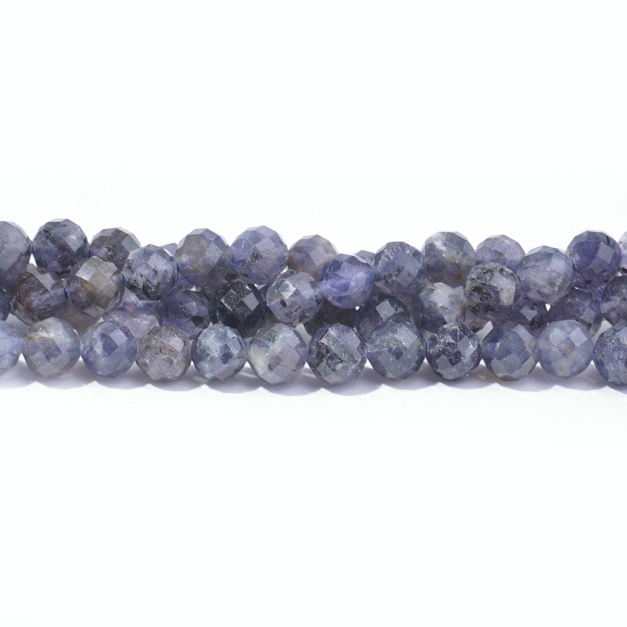 Iolite 6mm Round Faceted A Grade - 15-16 Inch - Goody Beads