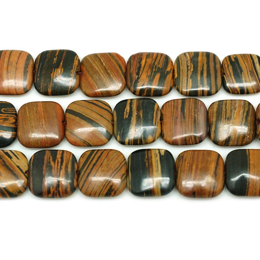 Iron Zebra Jasper 18mm Square - 15-16 Inch