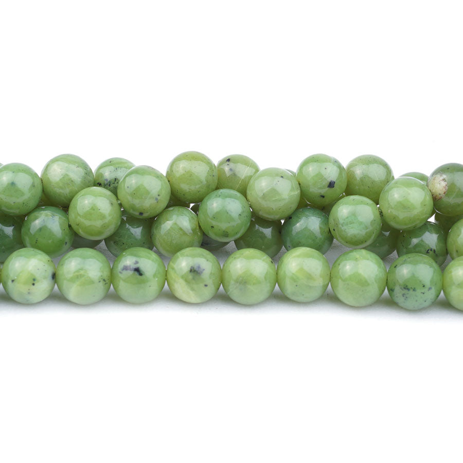 8mm BC Jade Natural Round - 15-16 Inch - Goody Beads