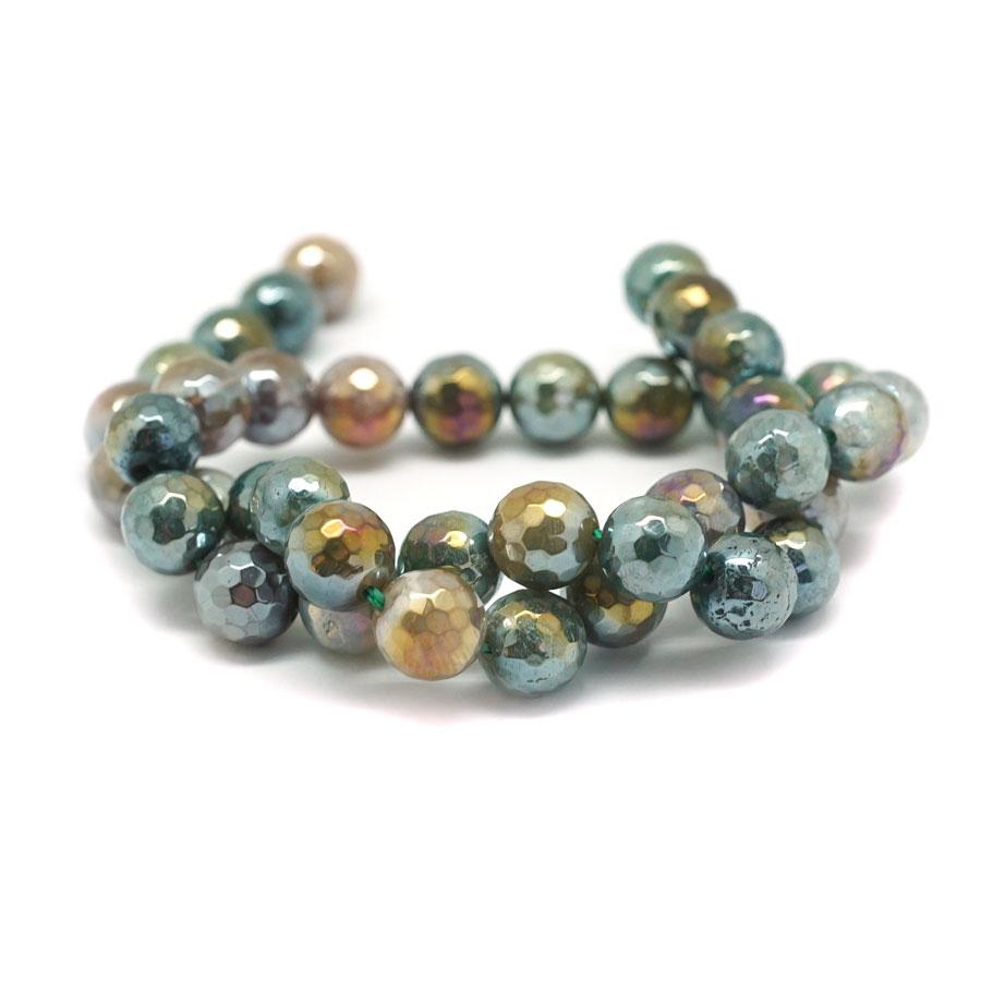 Jasper Faceted Rainbow Plated 10mm Round - 15-16 Inch