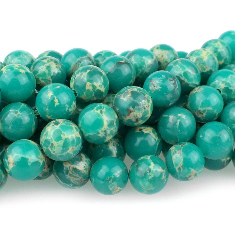 Kelly Green Impression Jasper 8mm Round 15-16 Inch (Dyed)