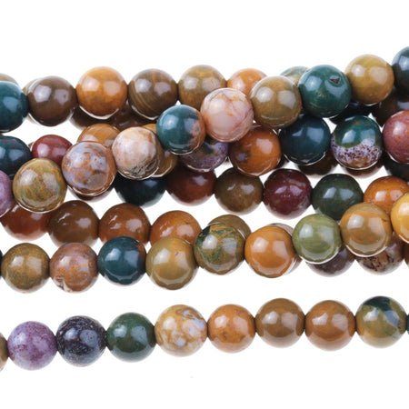 Kabamby Ocean Jasper 4mm Round 8-Inch - Goody Beads