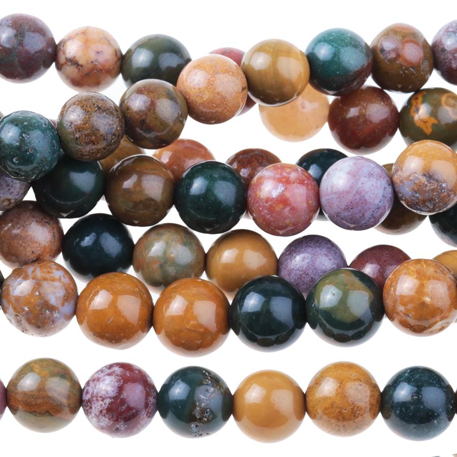 Kabamby Ocean Jasper 6mm Round 8-Inch - Goody Beads