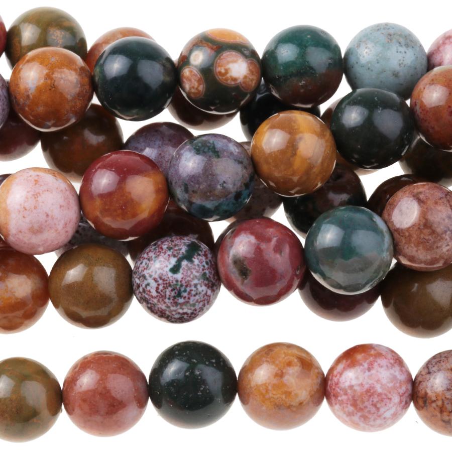 Kabamby Ocean Jasper 8mm Round 8-Inch - Goody Beads