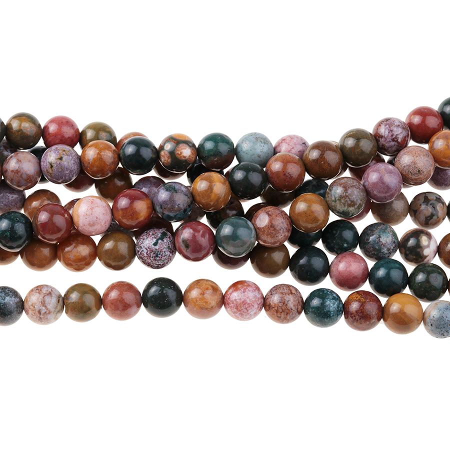 Kabamby Ocean Jasper 8mm Round 8-Inch - Goody Beads