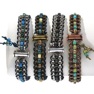 Black Picasso Glamour Beaded Bracelet Kit from Diakonos Designs