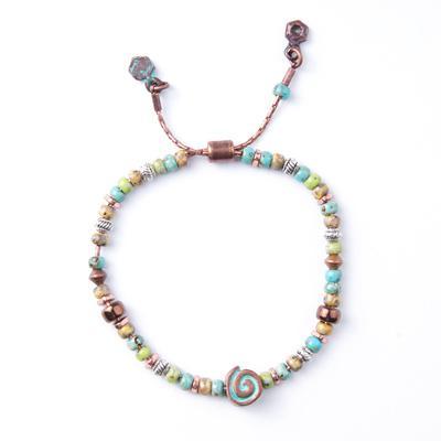 Turquoise Verde Beading Chain Bracelet Kit from Diakonos Designs