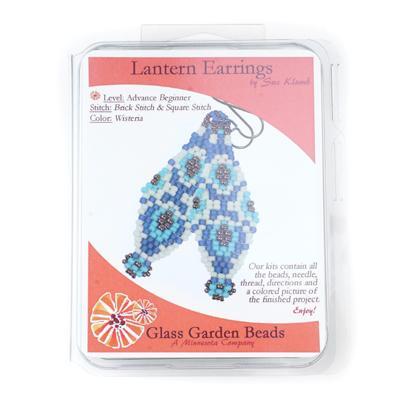 Wisteria Lantern Earrings Kit by Glass Garden Beads