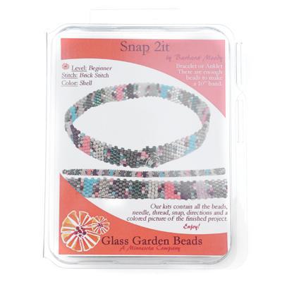 Shell Snap 2it Bracelet or Anklet Kit by Glass Garden Beads