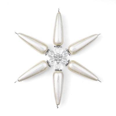 Glowing Snowflake Ornament Kit – Cream - Goody Beads