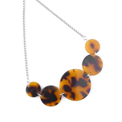 Acetate Collar Necklace Kit with Exclusive Adjustable Necklace Sliding Clasp - Tortoise - Goody Beads